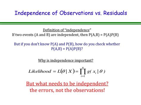 Independence of Observations: