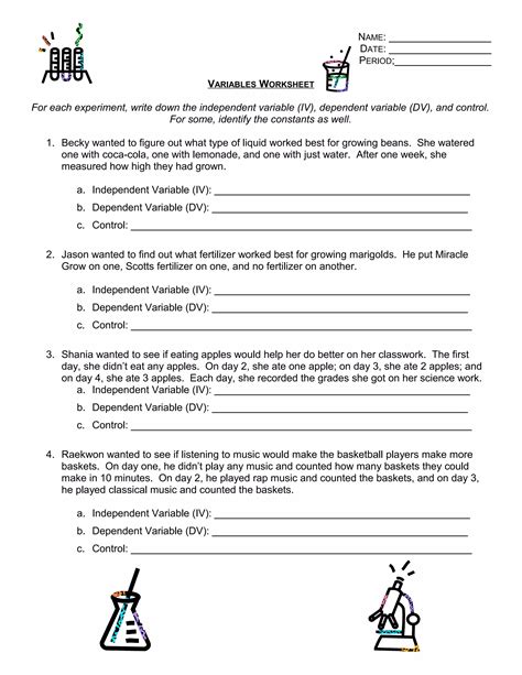 Independent And Dependent Variables Worksheet With Answer Key Ebook Reader