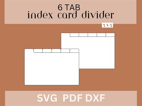 Index Card Divider Template