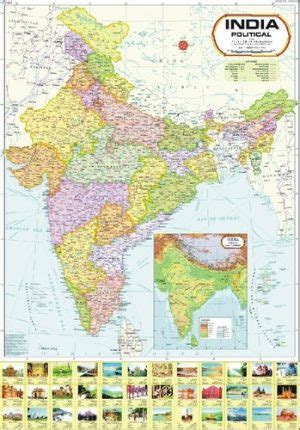 India Political and Road Guide Map Epub