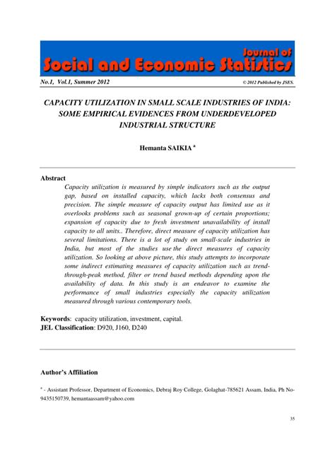 Indian Industries A Study of Capacity Utilization Kindle Editon