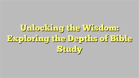 Indigo White Bible Study: Unlocking the Wisdom of God with Purity and Discernment