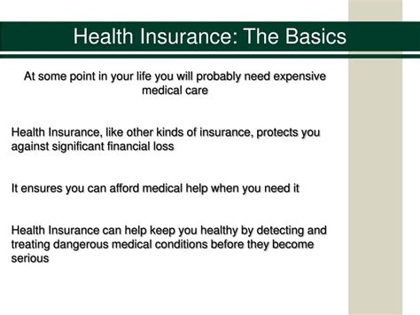 Individual Health Insurance: The Basics