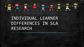 Individual Learner Differences in SLA Kindle Editon