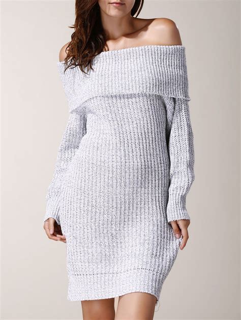 Indulge in the Comfort and Elegance of Sweater Dress Off Shoulders