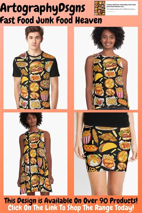 Indulge in the Deliciously Unhealthy: Junk Food Clothing T-Shirts