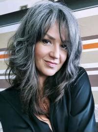 Indulge in the Ultimate Hair Evolution: Long Wavy Grey 16" Lace Wigs