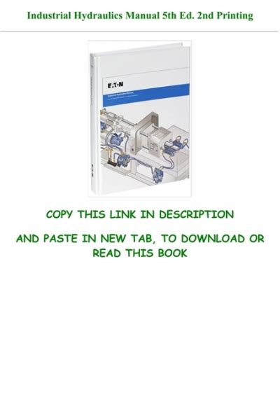 Industrial Hydraulics Manual 5th Ed. 2nd Printing Ebook Doc