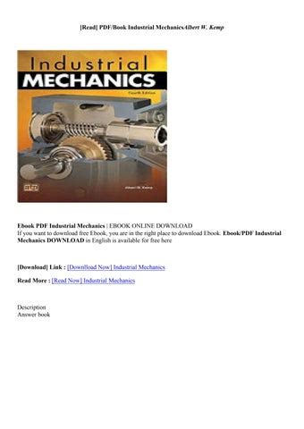 Industrial Mechanics Kemp Ebook Reader