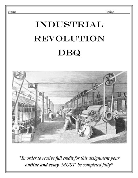 Industrial Revolution Dbq Answer Key PDF