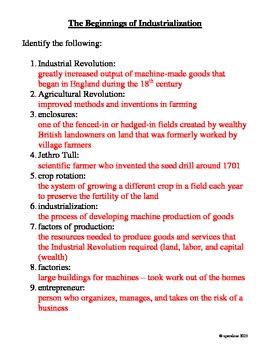 Industrial Revolution Review Guide Answers Kindle Editon