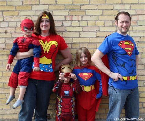 Inexpensive Superhero Costumes for the Whole Family