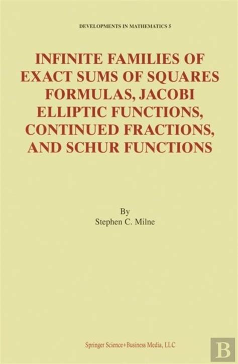 Infinite Families of Exact Sums of Squares Formulas, Jacobi 1st Edition Reader