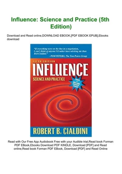 Influence: Science and Practice (5th Edition) PDF