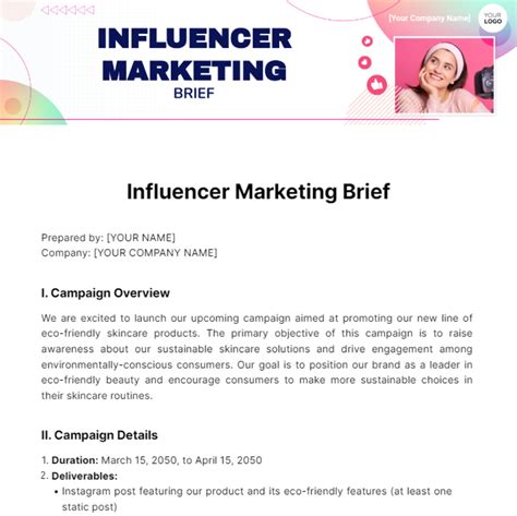 Influencer Brief Template