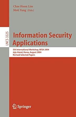 Information Security Applications 5th International Workshop Doc