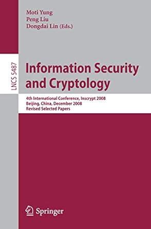 Information Security and Cryptology 4th International Conference Doc