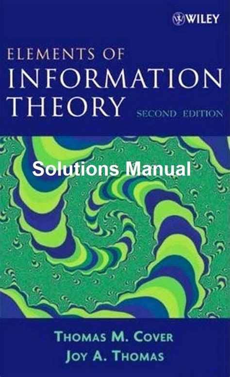 Information Theory Cover Solution Manual 2nd Epub