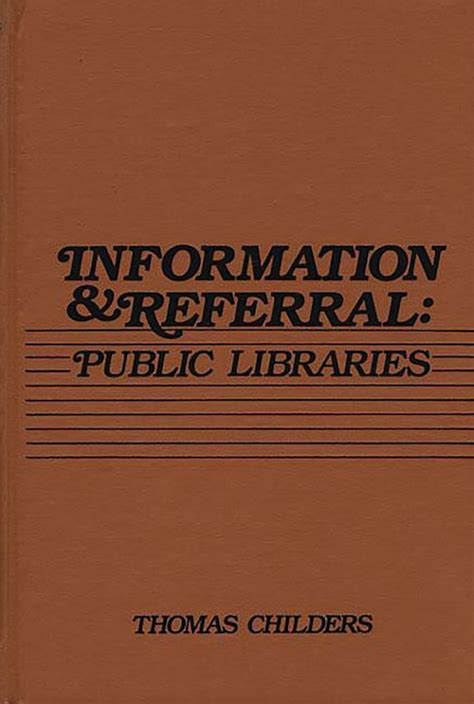 Information and Referral Public Libraries Epub