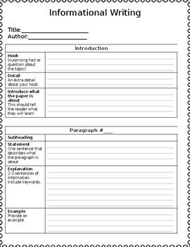 Informational Writing Template