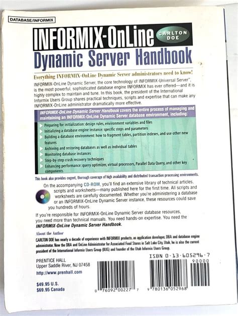 Informix-Online Dynamic Server Handbook Epub