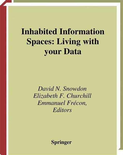 Inhabited Information Spaces Living with Your Data 1st Edition Epub