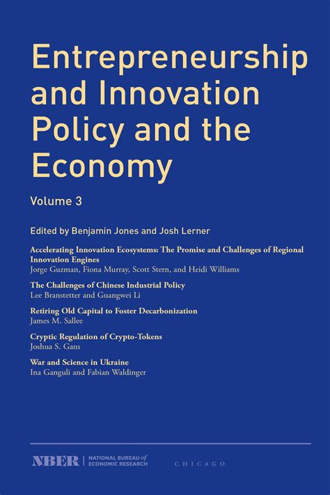 Innovation Policy And The Economy Reader