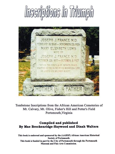 Inscriptions in Triumph Tombstone Inscriptions from the African American Cemeteries of Mt. Calvary Epub