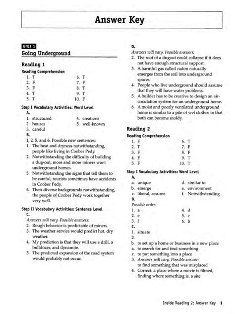 Inside Reading 2 Answer Key PDF Kindle Editon