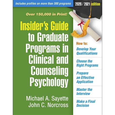 Insider s Guide to Graduate Programs in Clinical Psychology Epub
