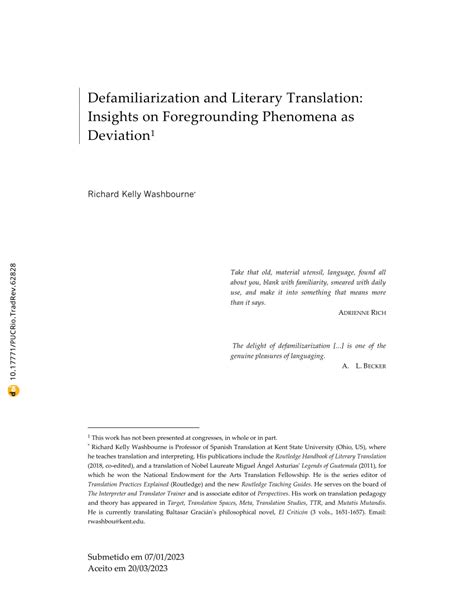 Insights into Literary Translation and Language in Distinctive Use Epub