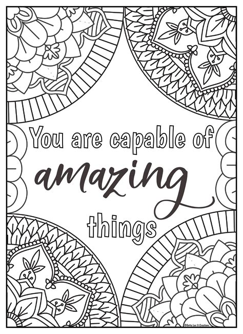 Inspirational Coloring books for adults relaxation Motivation Quotes A Positive and Uplifting Doc