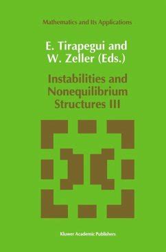 Instabilities and Nonequilibrium Structures III 1st Edition Epub