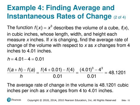 Instantaneous Length and Volume: