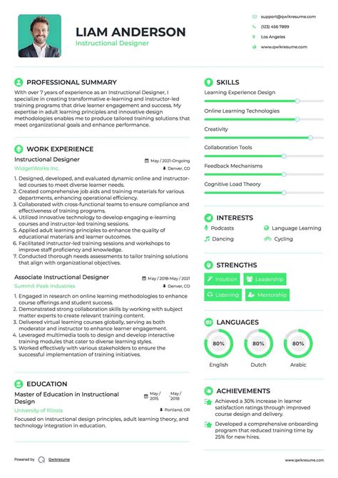 Instructional Designer Resume Template