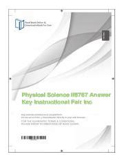 Instructional Fair Answer Key Physical Science If8767 Reader