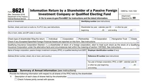 Instructions for Form 8621: A Comprehensive Guide