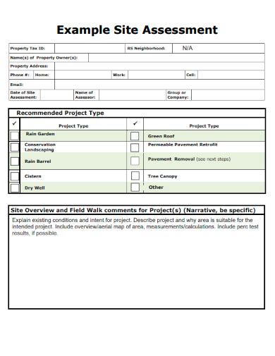 Insufficient Site Assessment: