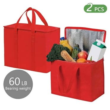 Insulated lining keeps groceries cold: