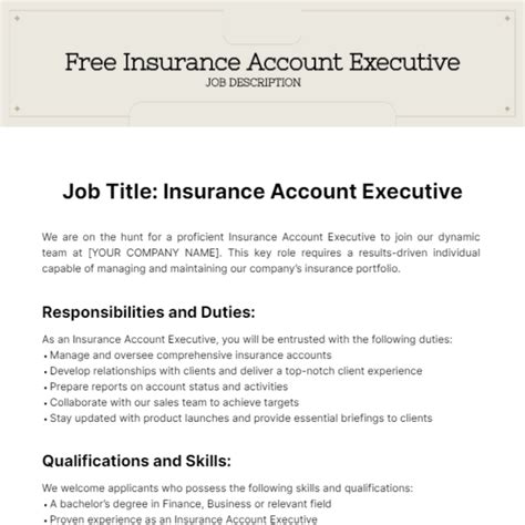 Insurance Account Executive Jobs: A Comprehensive Guide