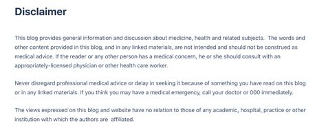 Insurance Disclaimer Template