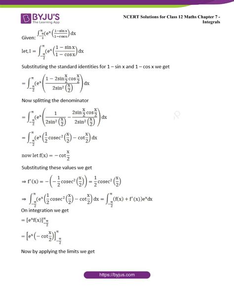 Integrals Ncert Solutions PDF