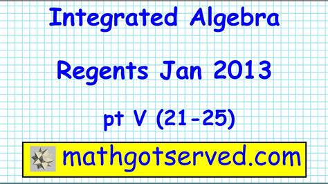 Integrated Algebra Regents January 2013 Answers With Work Kindle Editon