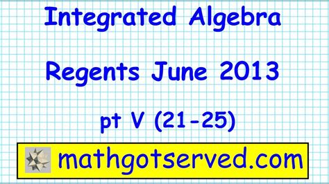 Integrated Algebra Regents June 2013 Answers Key PDF