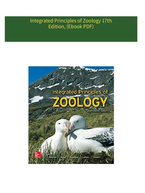 Integrated Principles Of Zoology 15th Edition Ebook Doc