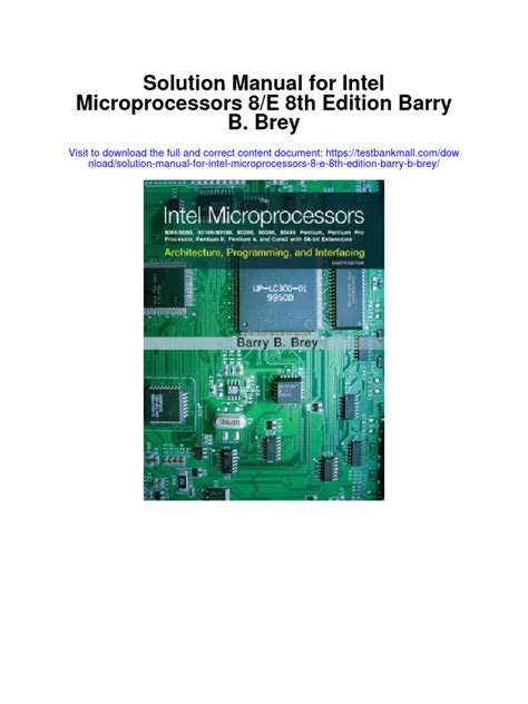 Intel Microprocessors Barry B Brey Solution Eight PDF