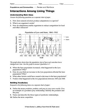 Interactions Among Living Things Answer Key Doc