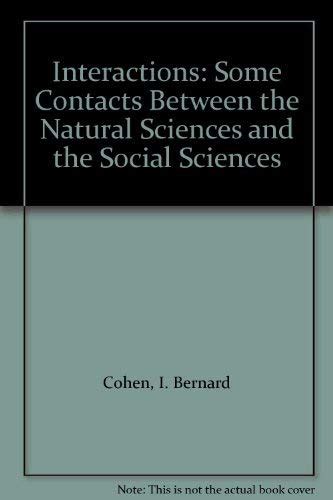 Interactions Some Contacts Between the Natural Sciences and the Social Sciences MIT Press PDF