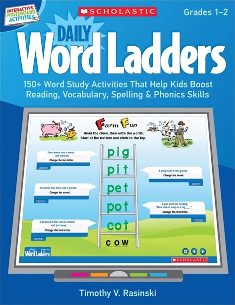 Interactive Whiteboard Activities: Daily Word Ladders (Gr. 1-2): 150+ Word Study Activities That Hel Kindle Editon