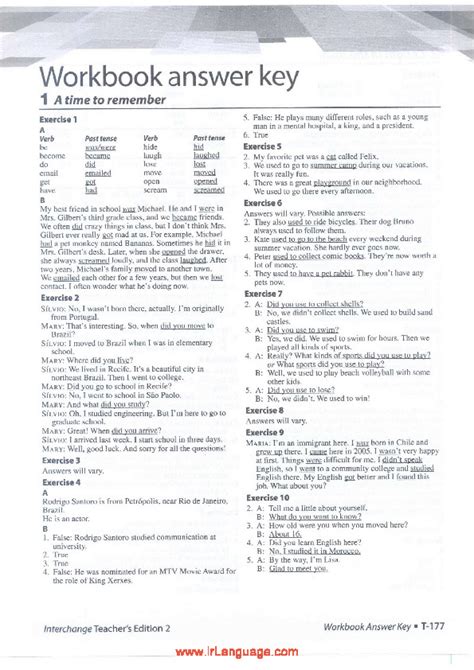 Interchange 2 Third Edition Workbook Answer Key Reader